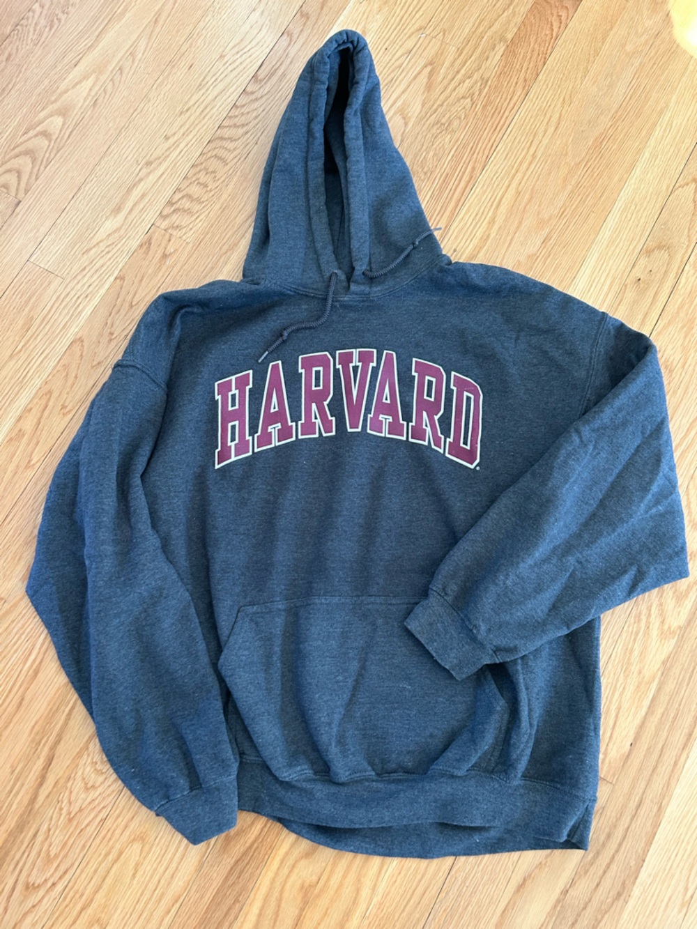 Gildan Gray Hoodie with Maroon Accent
